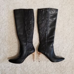 BCBG MaxAzria Cirk Embroidered Leather Tall Boot